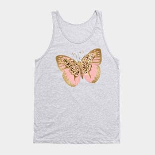 Pink Glitter Butterlfy Tank Top